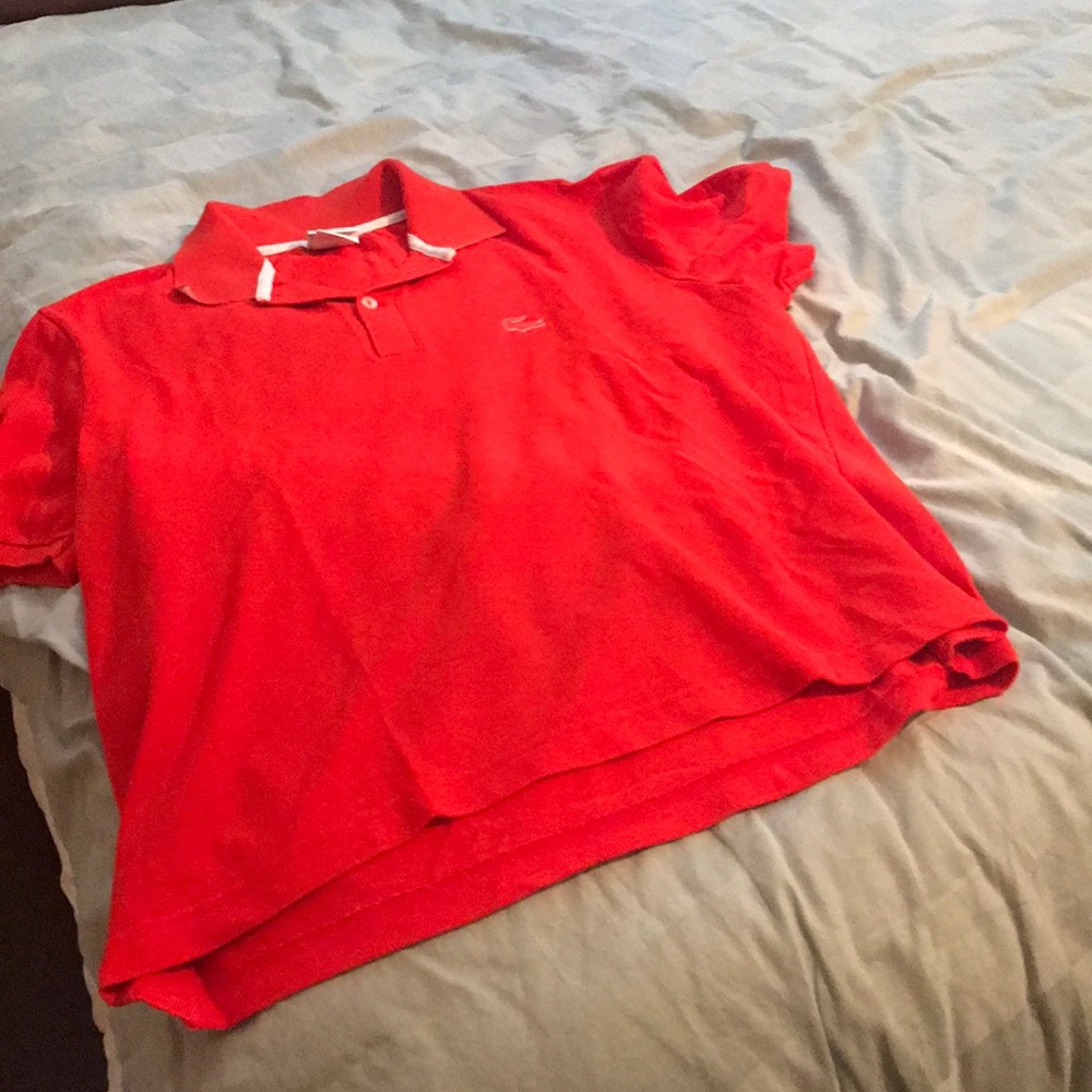 Red Lacoste top